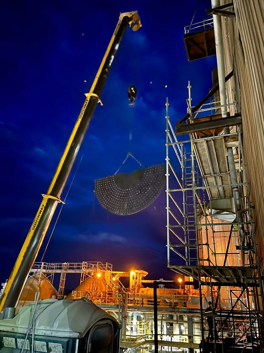 Industrial cascade evaporator rebuild